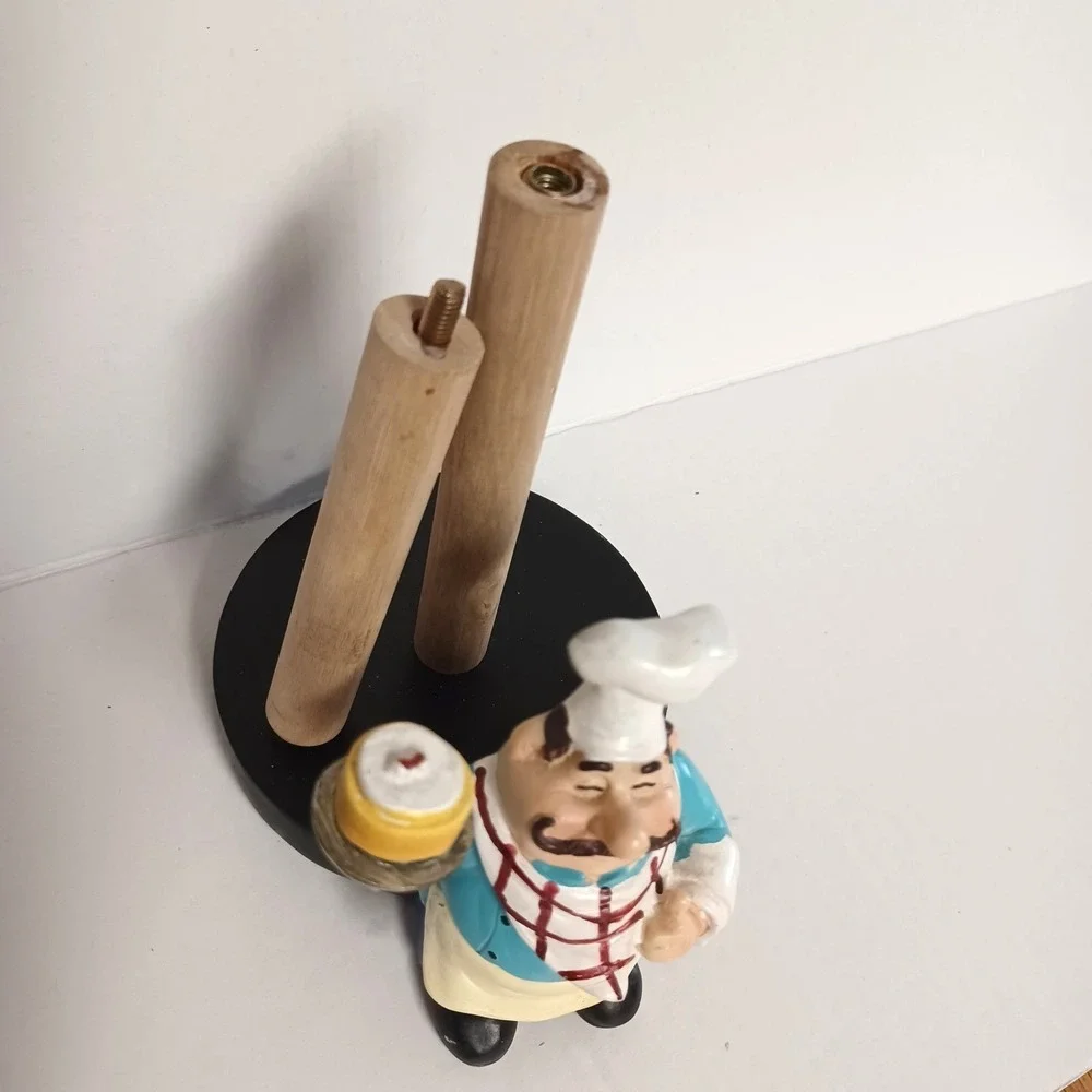 Decorative Resin Chef Figurine Paper Towel Holder GUC
